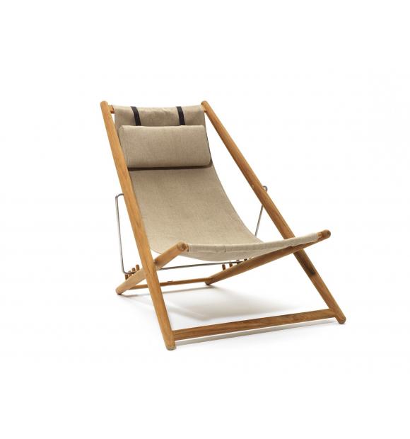 Skargaarden canvas og teak H55 liggestol