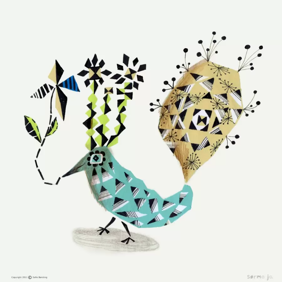 Sofie Børsting - Graphic Birdy 43x43