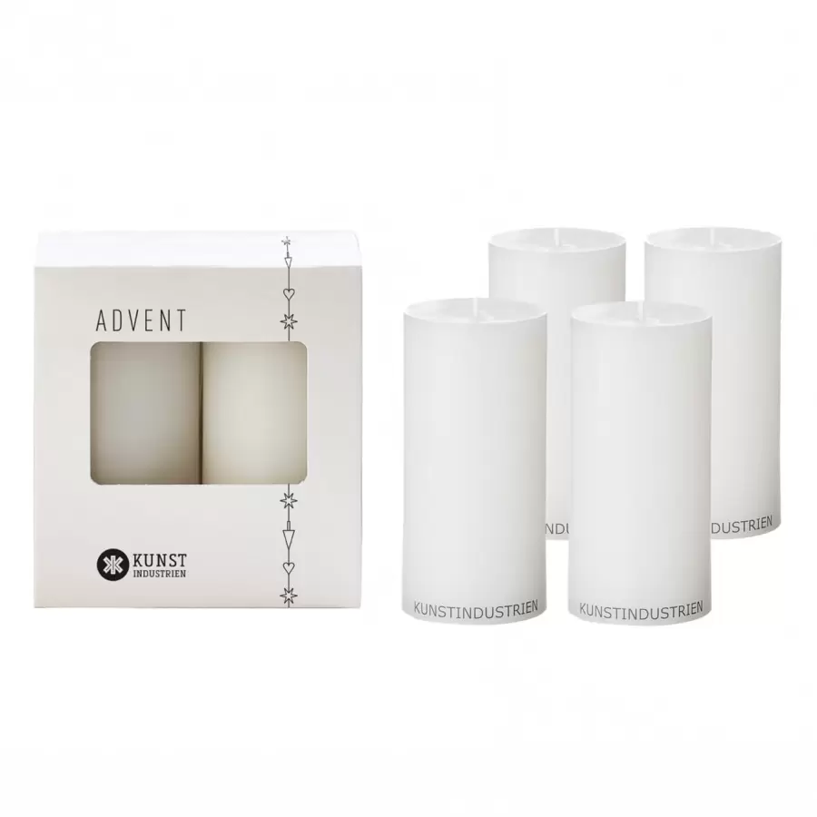 KunstIndustrien - Adventslys - 4 Voksalterlys i sampak, Ø:6
