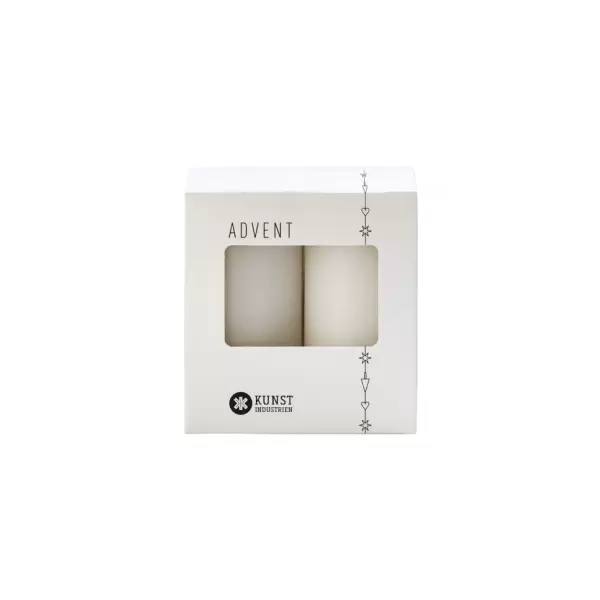 KunstIndustrien - Adventslys - 4 Voksalterlys i sampak, Ø:6 KunstIndustrien - Adventslys - 4 Voksalterlys i sampak, Ø:6