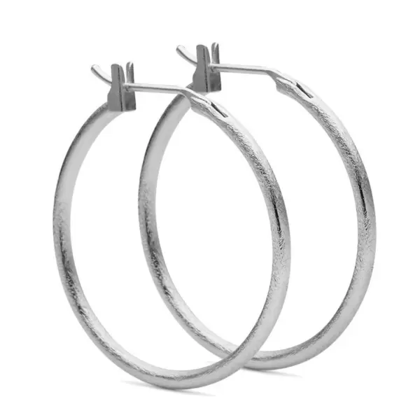 Pure - Ellie Medium Hoop, Sølvbelagt