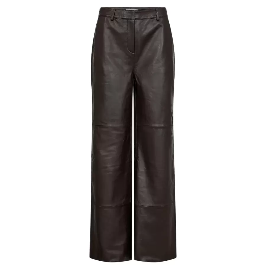 Atelier TAKTIL - Lily Leather Pant, espresso