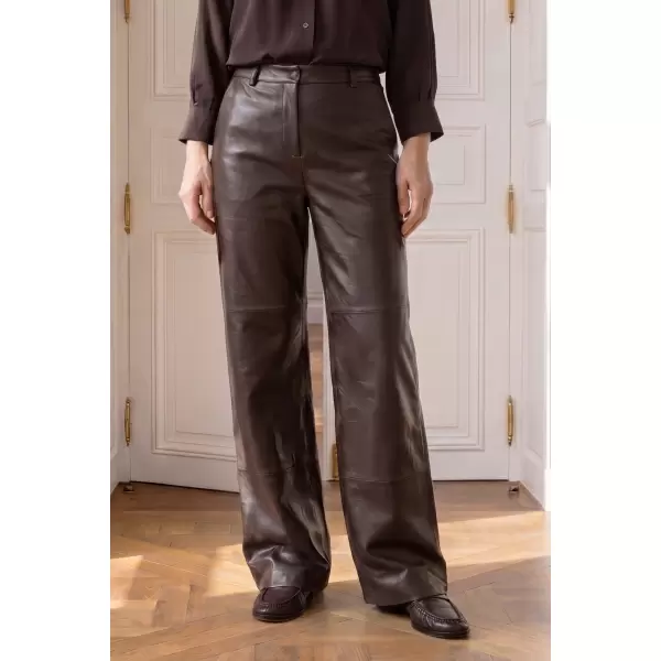 Atelier TAKTIL - Lily Leather Pant, espresso Atelier TAKTIL - Lily Leather Pant, espresso