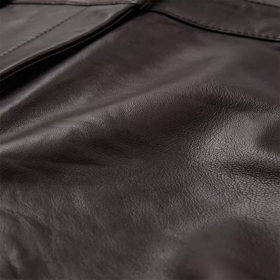 Atelier TAKTIL - Lily Leather Pant, espresso