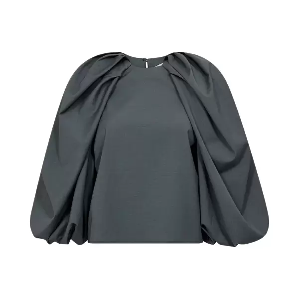 Atelier TAKTIL - Sinclair Balloon Blouse, Steel Green Atelier TAKTIL - Sinclair Balloon Blouse, Steel Green
