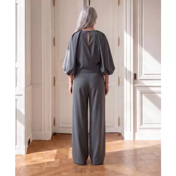 Atelier TAKTIL - Sinclair Balloon Blouse, Steel Green Atelier TAKTIL - Sinclair Balloon Blouse, Steel Green