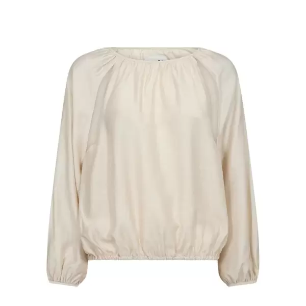 Atelier TAKTIL - Lotus Blouse, Oyster White Melange Atelier TAKTIL - Lotus Blouse, Oyster White Melange