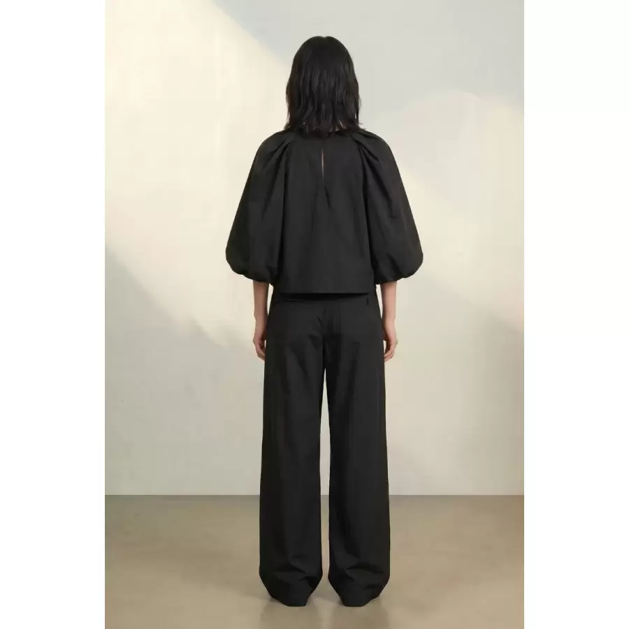 Atelier TAKTIL - Tania Balloon Top, Sort