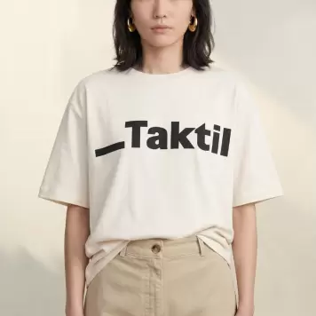 Atelier TAKTIL - Paris Logo Tee, Pearl White