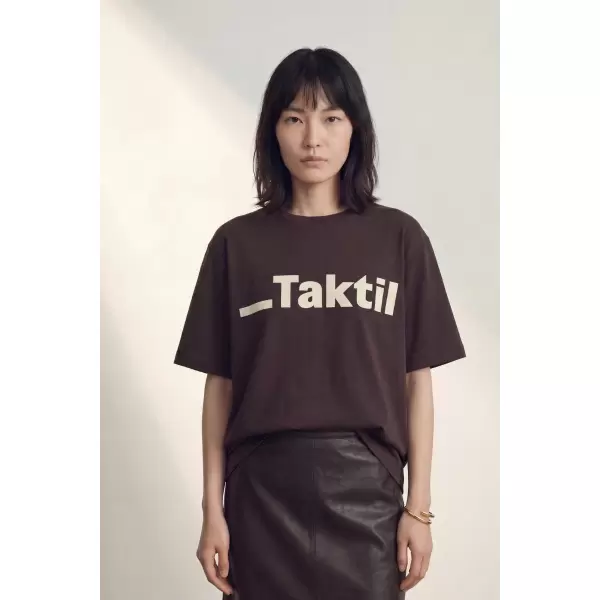 Atelier TAKTIL - Paris Logo Tee, Espresso Brown