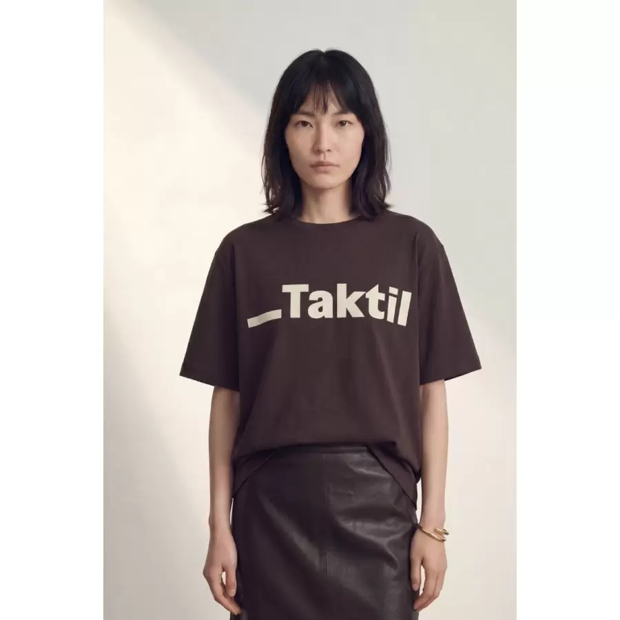 Atelier TAKTIL - Paris Logo Tee, Espresso Brown