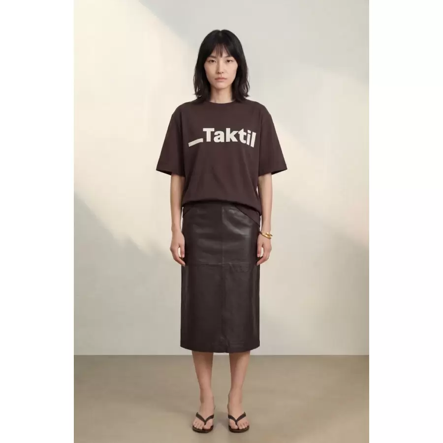 Atelier TAKTIL - Paris Logo Tee, Espresso Brown