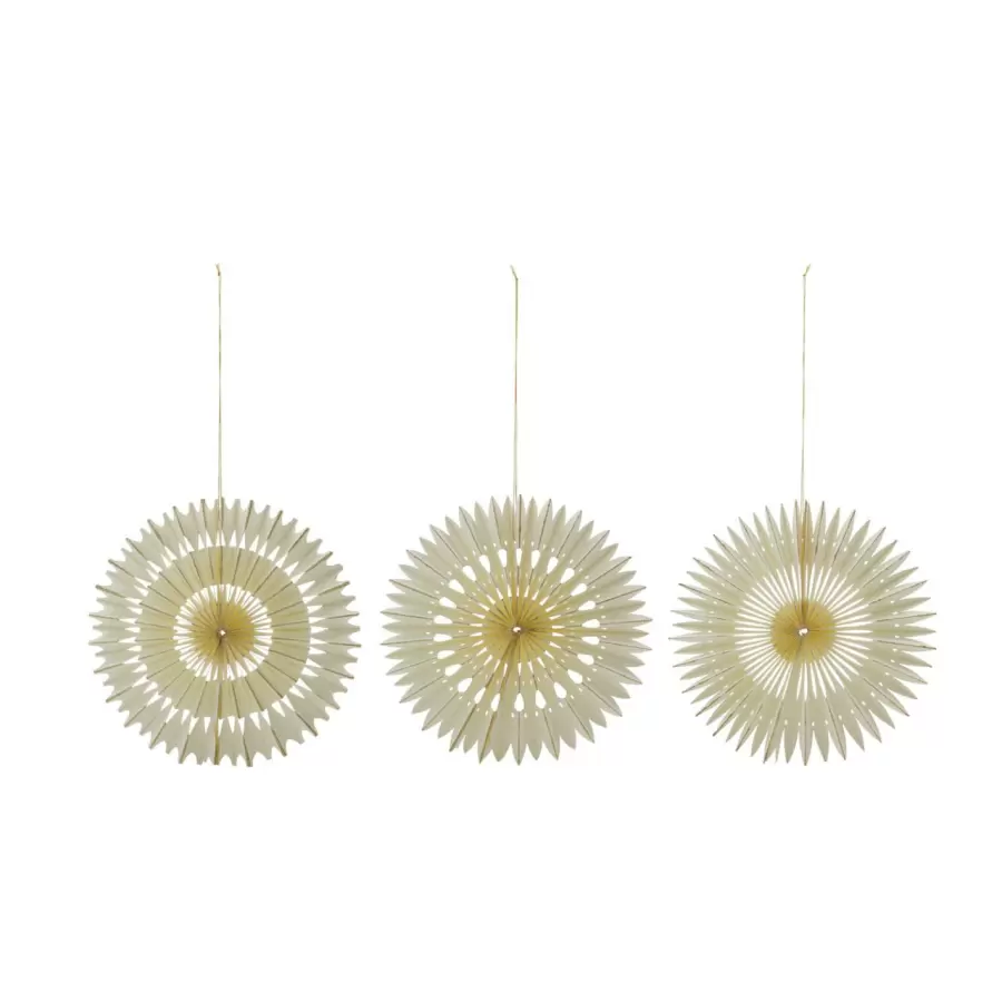 House Doctor - 3 Juleornamenter Stelle, Offwhite Ø:30