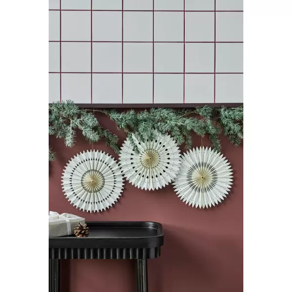 House Doctor - 3 foldbare Jule ornamenter,  Stelle, Off-white Ø30 cm.