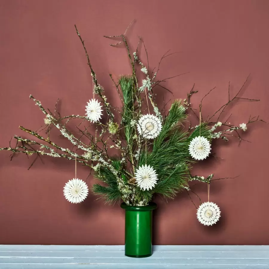 House Doctor - 6 Juleornamenter Stelle, Offwhite Ø:10,5