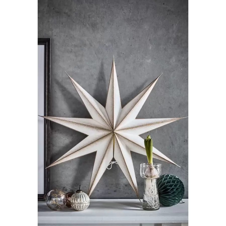 House Doctor - Stjerne 9-benet, Offwhite/Champagne Ø:60