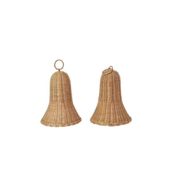 Ferm Living - 2 Flettede juleklokker, Natur Ferm Living - 2 Flettede juleklokker, Natur
