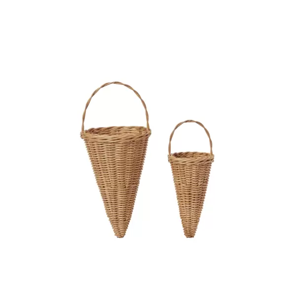 Ferm Living - Flettet kegle - set m. 2 - Natural Ferm Living - Flettet kegle - set m. 2 - Natural