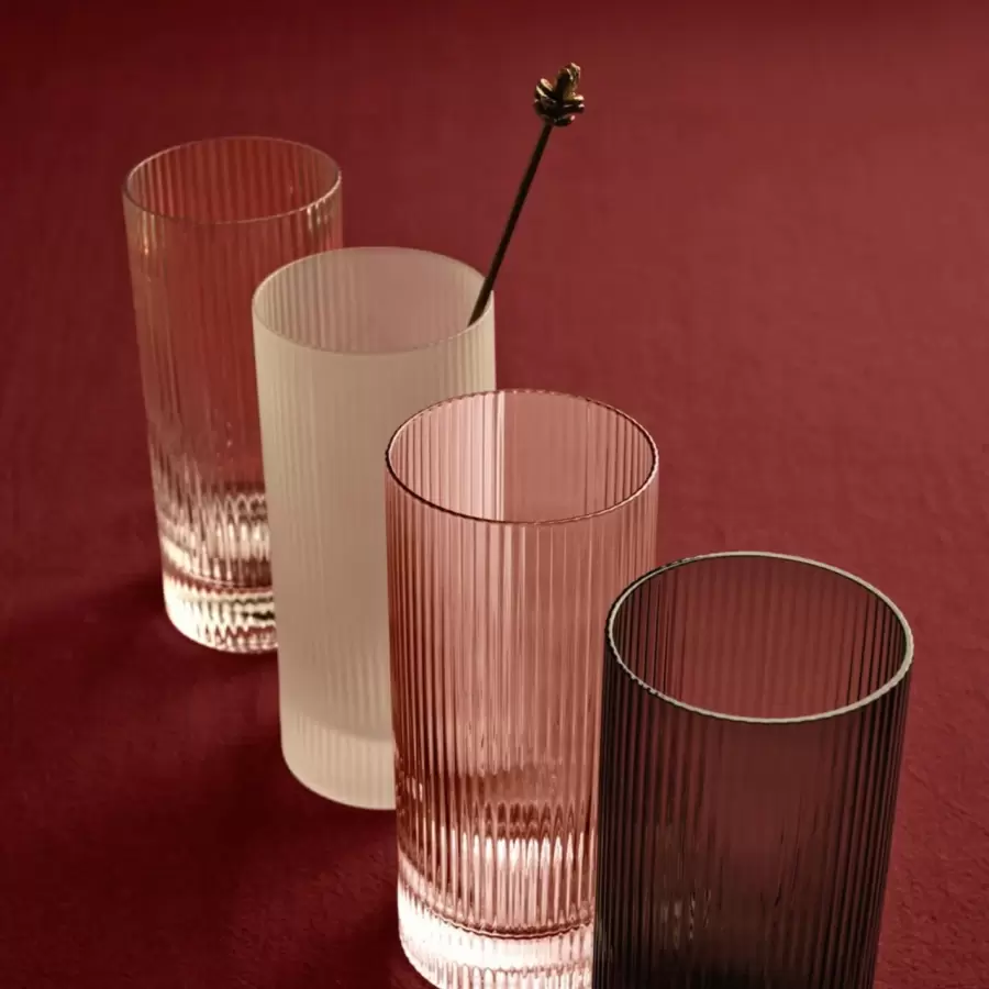 Ferm Living - 2 Ripple Highball Glas, Klar