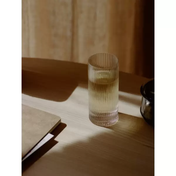 Ferm Living - 2 Ripple Highball Glas, Klar