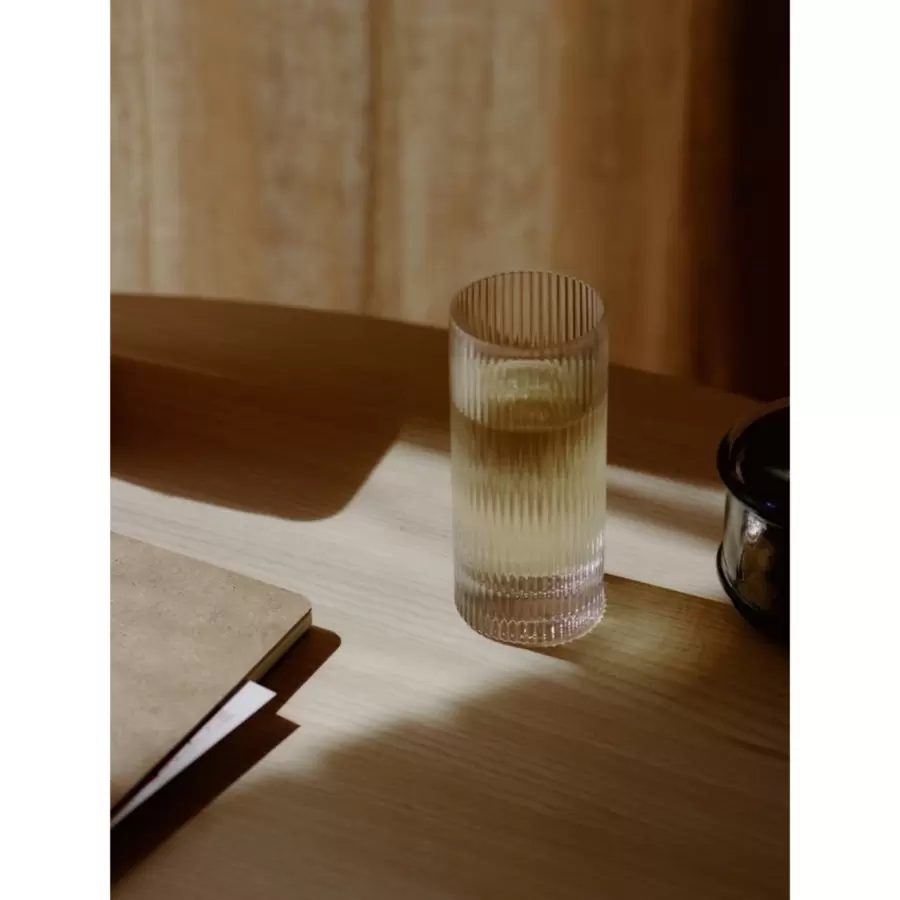 Ferm Living - 2 Ripple Highball Glas, Klar