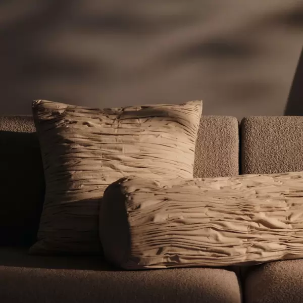 Ferm Living - Falda Smocksyet Pude, Undyed 20*60 Ferm Living - Falda Smocksyet Pude, Undyed 20*60