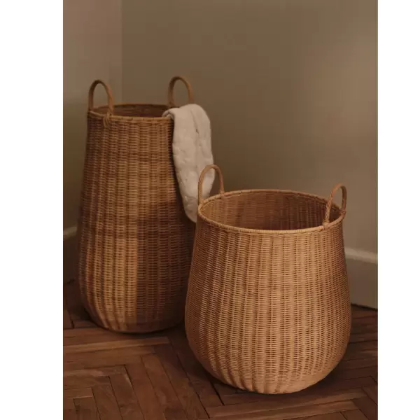 Ferm Living - Vasketøjskurv Braided, Natur Medium