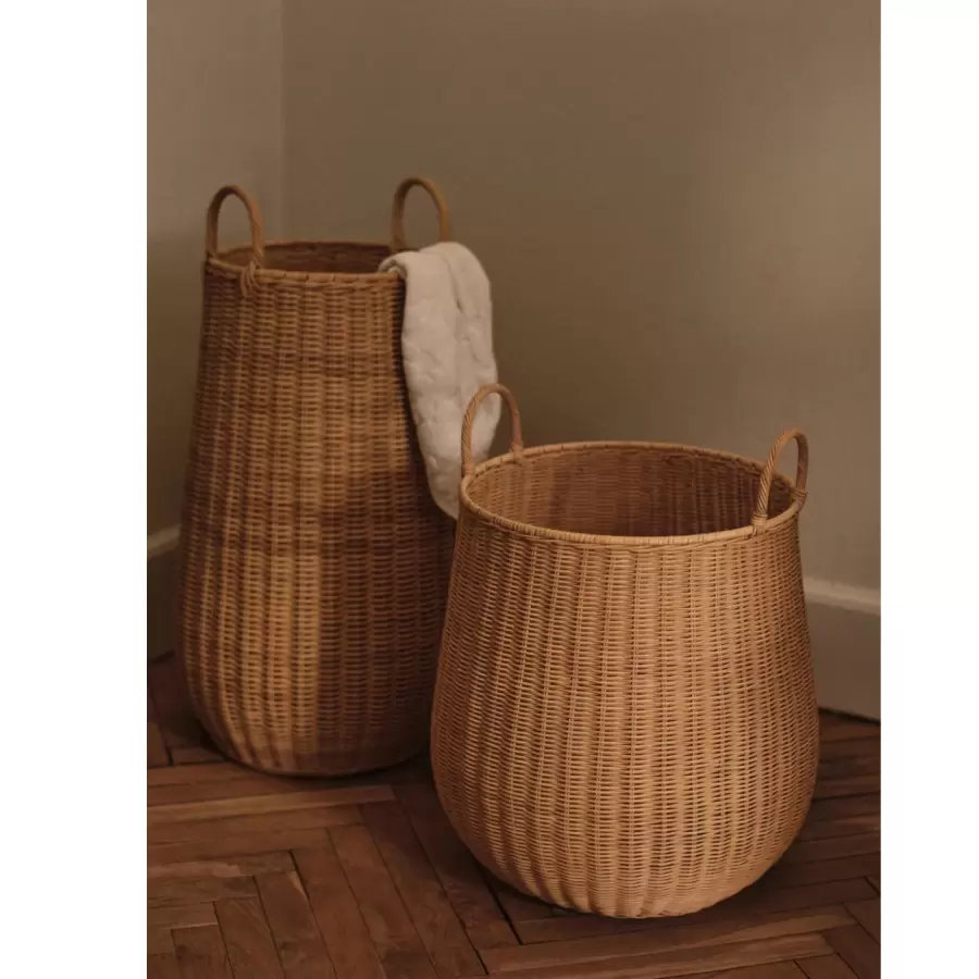 Ferm Living - Vasketøjskurv Braided, Natur Medium