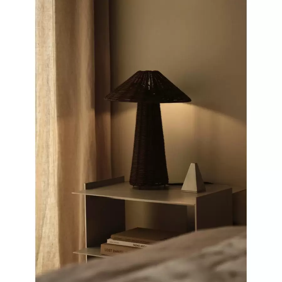 Ferm Living - Bordlampe Dou, Mørkebrun