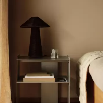 Ferm Living - Bordlampe Dou, Mørkebrun