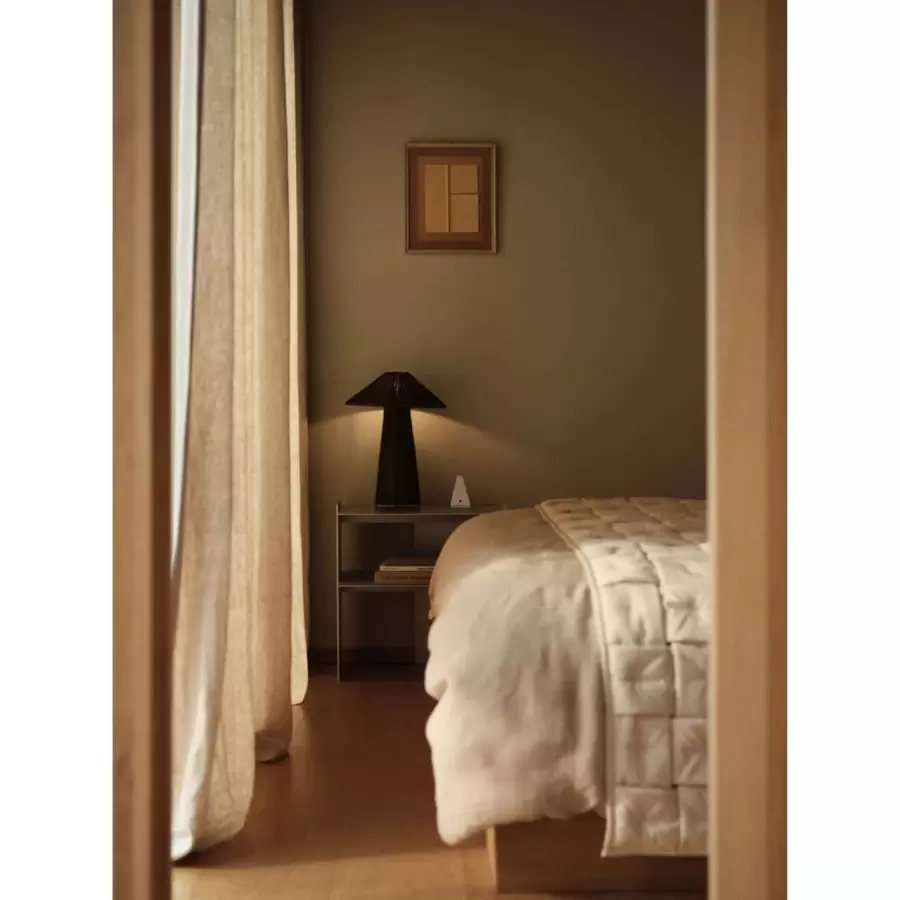 Ferm Living - Bordlampe Dou, Mørkebrun
