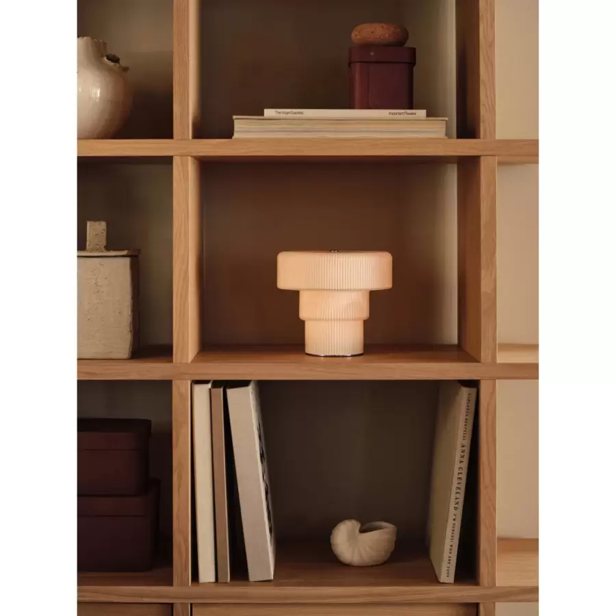 Ferm Living - Ripple Bærbar Lampe Large, Hvid