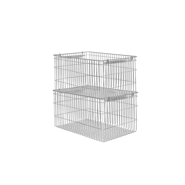 Ferm Living - Stabelbare kurve, 2 i sæt, Rustfrit stål Ferm Living - Stabelbare kurve, 2 i sæt, Rustfrit stål