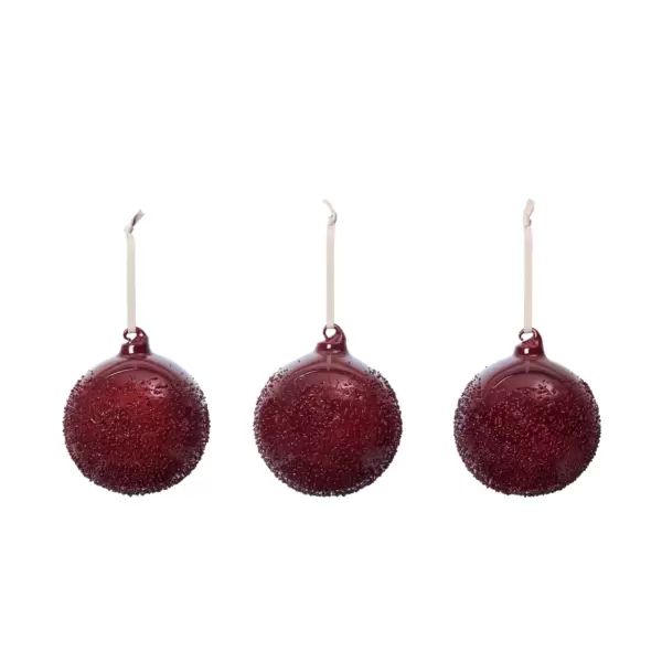 Ferm Living - 3 Glaskugler Flurry Large, Picante Red Ø:10 Ferm Living - 3 Glaskugler Flurry Large, Picante Red Ø:10