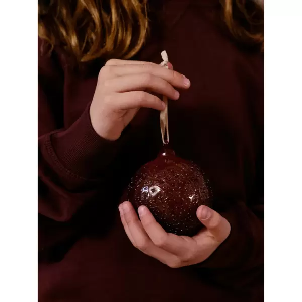 Ferm Living - 3 Glaskugler Flurry Large, Picante Red Ø:10