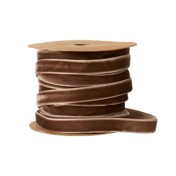 Ib Laursen - Velourbånd på spole, Chokolade 10 m. Ib Laursen - Velourbånd på spole, Chokolade 10 m.