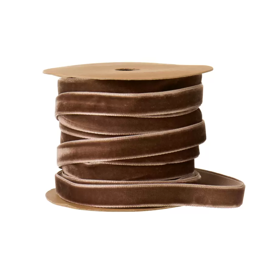 Ib Laursen - Velourbånd på spole, Chokolade 10 m.