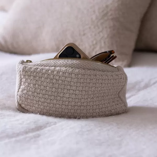 By LOHN - Knitted Clutch 22x11x5cm - Petra, Beige Melange By LOHN - Knitted Clutch 22x11x5cm - Petra, Beige Melange