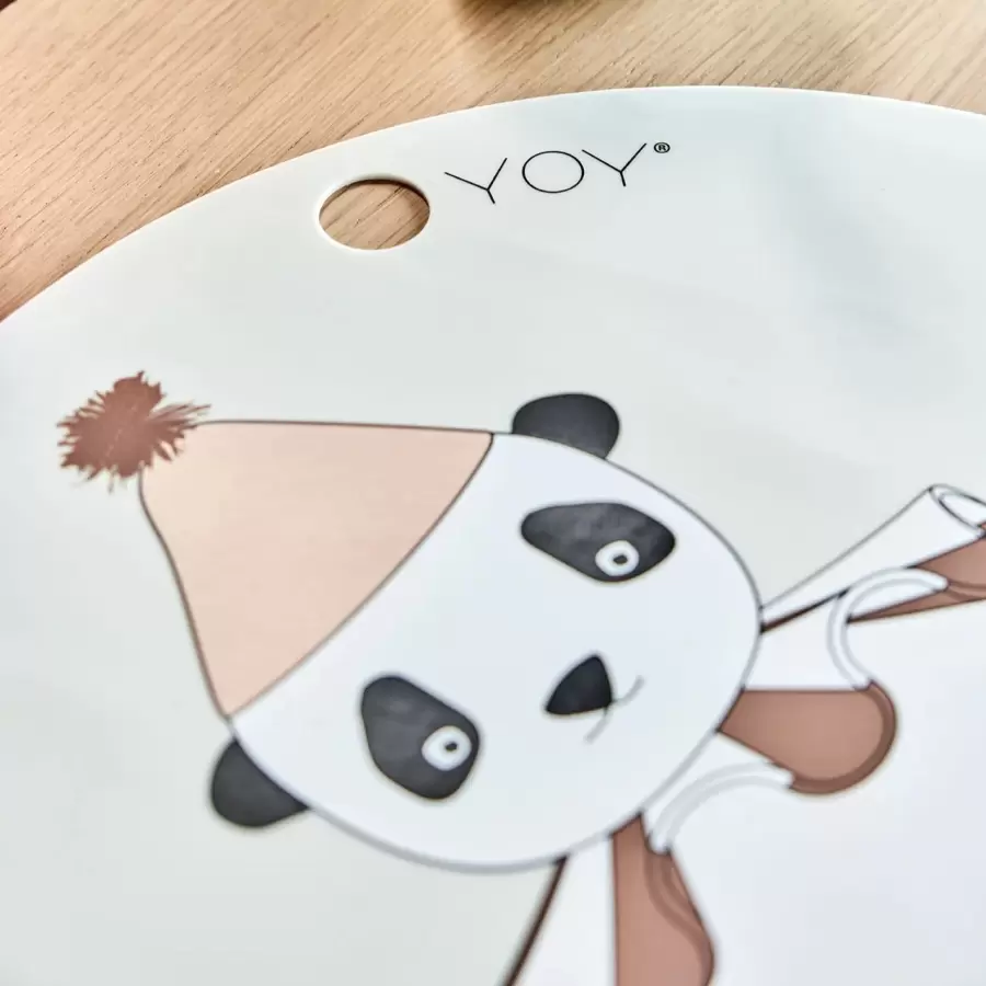 OYOY Living Design - Dækkeserviet, Panda Pompon