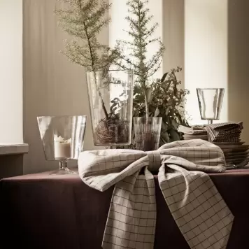 TineK Home - XL Julesløjfe Bomuldskanvas, Tern 40*60