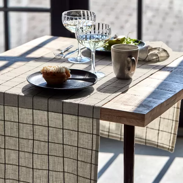 House Doctor - Bordløber, Join, sort/off white House Doctor - Bordløber, Join, sort/off white
