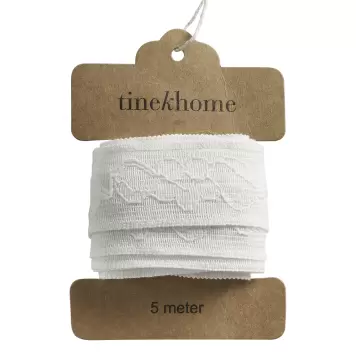 TineK Home - 5 m. Gavebånd Bomuld, Off-white B:2,5cm.