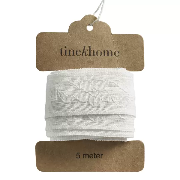 TineK Home - Dekobånd, bomuld, 5 m, bredde 2,5 cm, off-white TineK Home - Dekobånd, bomuld, 5 m, bredde 2,5 cm, off-white