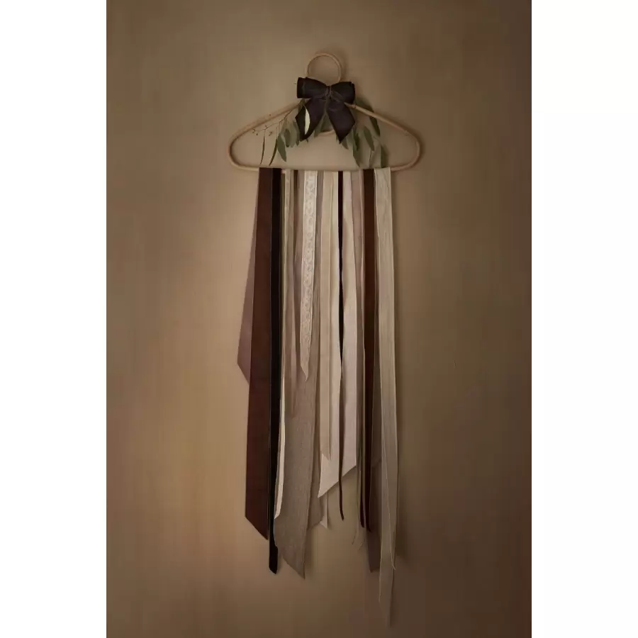 TineK Home - Dekobånd, bomuld, 5 m, bredde 2,5 cm, off-white