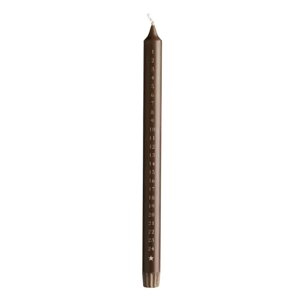 TineK Home - Kalenderlys, dia. 2,2xH30 cm, hazel