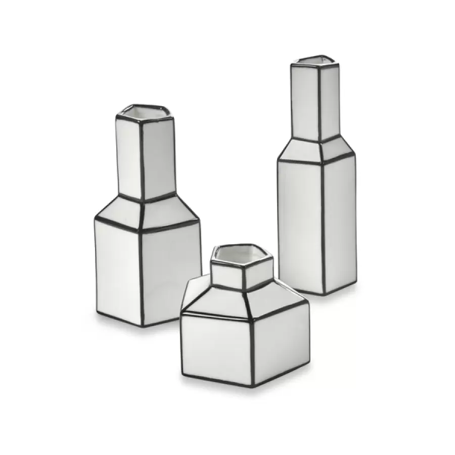 Serax - Vase S, hvid/sort