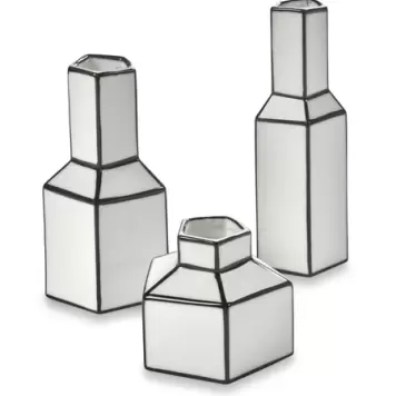 Serax - Vase M, hvid/sort