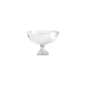 TineK Home - Glasbowle m/firkantet fod, Klar Ø:25*18 TineK Home - Glasbowle m/firkantet fod, Klar Ø:25*18
