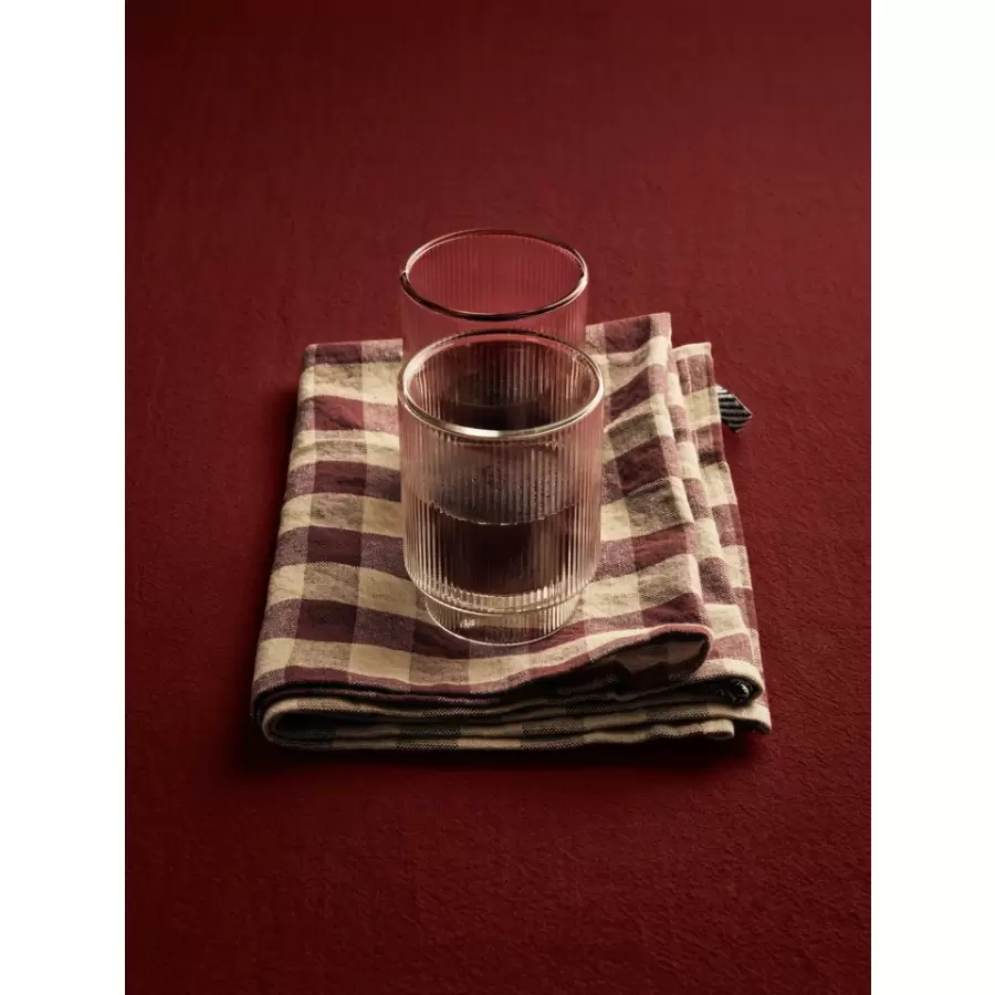 Ferm Living -  Sæt med 2 stk. Ripple Thermo krus/glas - Clear