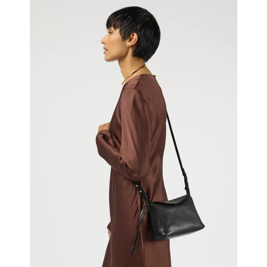 O My Bag - Sienna Mini, Sort Soft Grain Leather